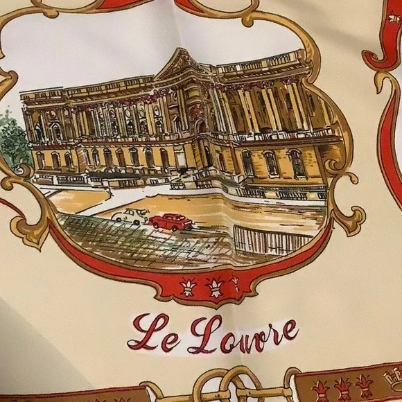 Rare! Paris scarf!  Bright colors! - Picture 3 of 5